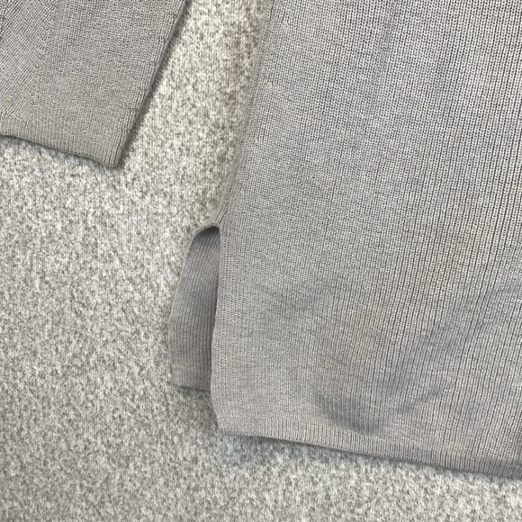 J. Jill tunic sweater soft gray L cotton blend longer length lightweight - Picture 7 of 11
